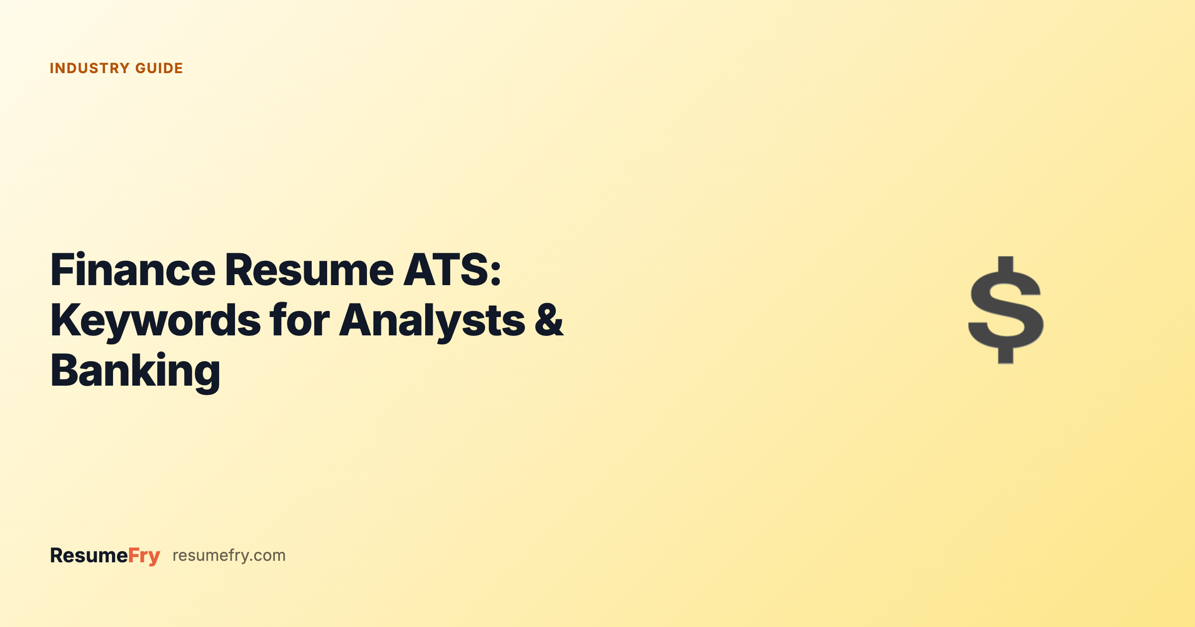 Finance Resume ATS: Keywords for Analysts, Accounting & Banking