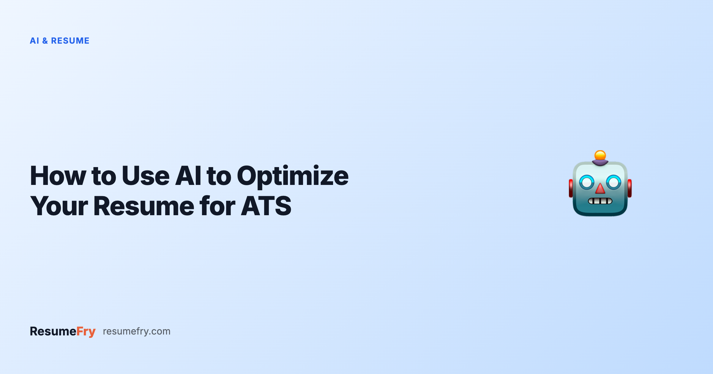 Use AI to Optimize Resume for ATS